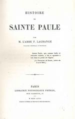 Histoire de Sainte Paule