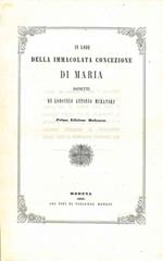 In lode della Immacolata Concezione di Maria. Sonetti... Prima edizione modenese