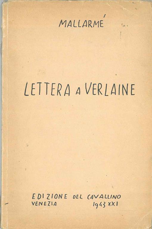 Lettera a Verlaine - Stephane Mallarmé - copertina