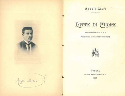 Lotte di cuore. Bozzetto drammatico in un atto Prefazione di A. Testoni - Anna M. Mori - copertina