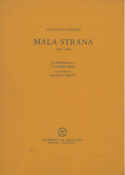 Mala strana (1981-1985) - G. Paolo Tozzoli - copertina