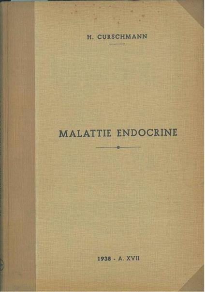 Malattie endocrine - Hans Curschmann - copertina