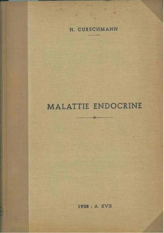 Malattie endocrine - Hans Curschmann - copertina