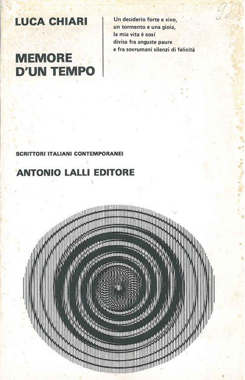 Memorie d'un tempo - Luca Chiari - copertina