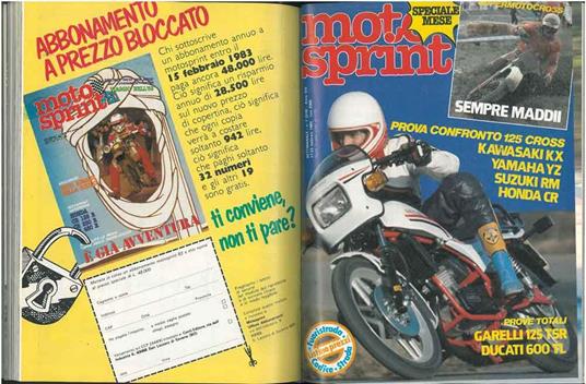 Moto sprint. Anno VIII, 1983, i primi 16 numeri, dal 6 gennaio al 27 aprile 1983 - copertina