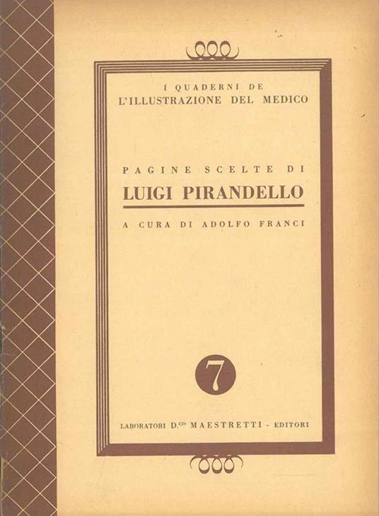 Pagine scelte di Luigi Pirandello - Adolfo Franci - copertina