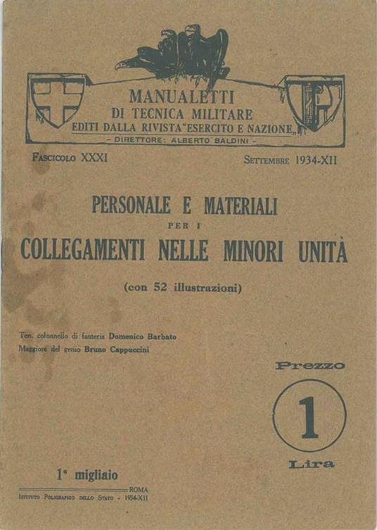 Persone e materiali per i collegamenti nelle minori unità - Domenico Barbato - copertina