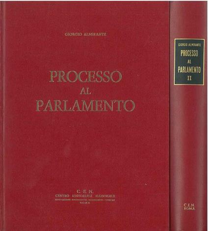 Processo al parlamento - Giorgio Almirante - copertina