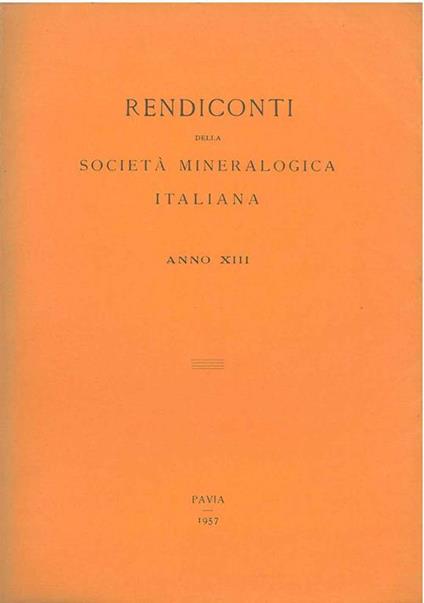 Rendiconti della società mineralogica italiana. Anno XIII - copertina