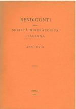 Rendiconti della società mineralogica italiana. Anno XVIII