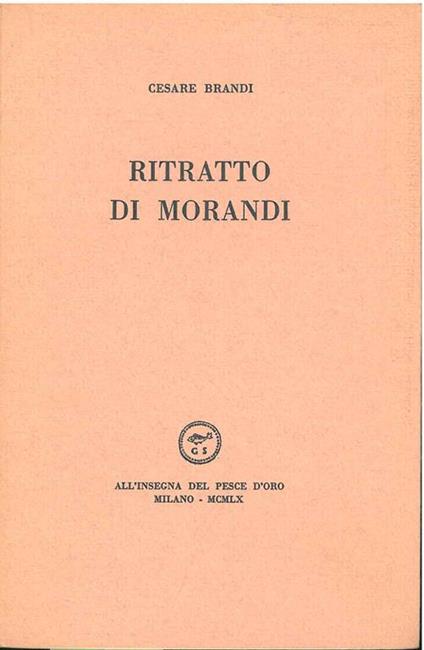 Ritratto di Morandi - Cesare Brandi - copertina