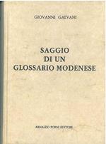 Saggio di un glossario modenese, ossia studii del conte Giovanni Galvani intorno alle probabili originidi alquanti idiotismi della città di Modena e del suo contado. Tip. dell'Imm. Concezione 1868. Ma