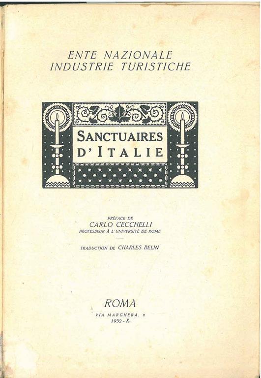 Sanctuaires d'Italie - Carlo Cecchelli - copertina