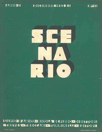 Scenario. Anno I, dicembre 1932, n. 11 - copertina