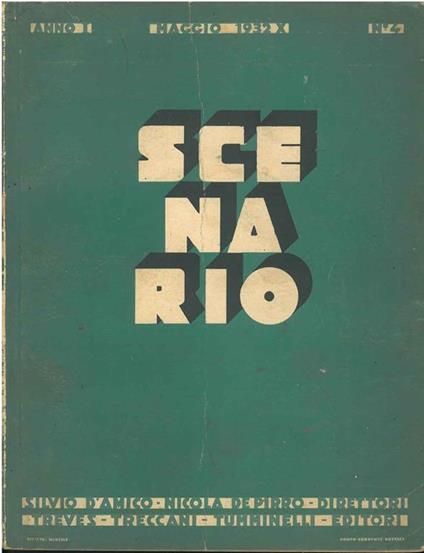 Scenario. Anno I, maggio 1932, n. 4 - copertina