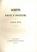 Scritti editi e postumi