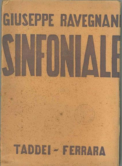 Sinfoniale. Copia autografata - Giuseppe Ravegnani - copertina