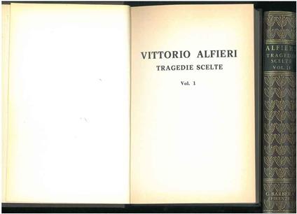 Tragedie scelte - Vittorio Alfieri - copertina