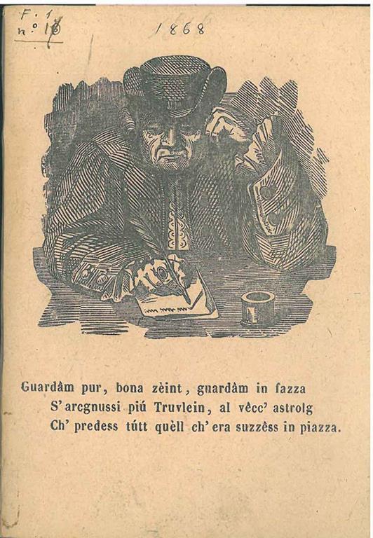 Usservazion zelest fatti dal duttour Truvlein souvra l'an 1868 dov s' ved al far dla Louna cun i su quart, el fest mobil, stabil e emanda. Prezedu da un dialog - copertina