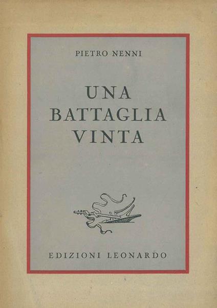 Una battaglia vinta - Pietro Nenni - copertina