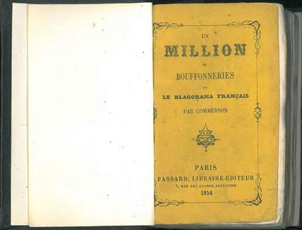 Un million de bouffonneries ou le blegorama français par commerson - copertina