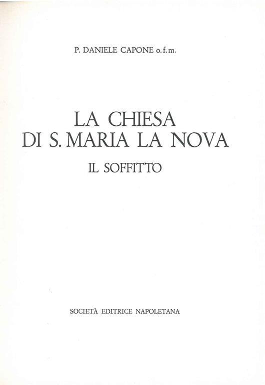 La Chiesa di S. Maria la Nova. Il soffitto - Daniele Capone - copertina