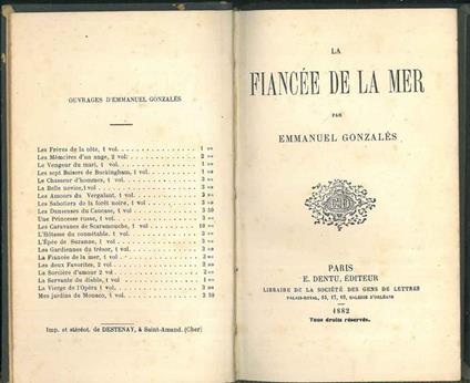 La fiancée de la mer - Emmanuel Gonzalès - copertina