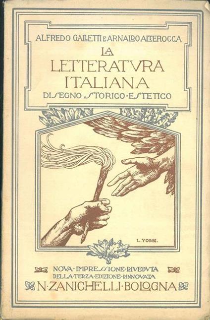 La letteratura italiana. Disegno storico - estetico - Alfredo Galletti - copertina