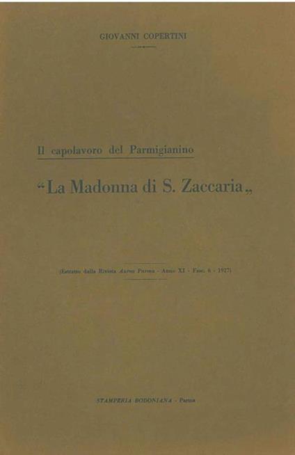 La Madonna di S. Zaccaria - Giovanni Copertini - copertina