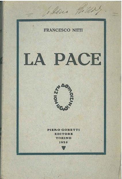 La pace - Franca Nitti - copertina