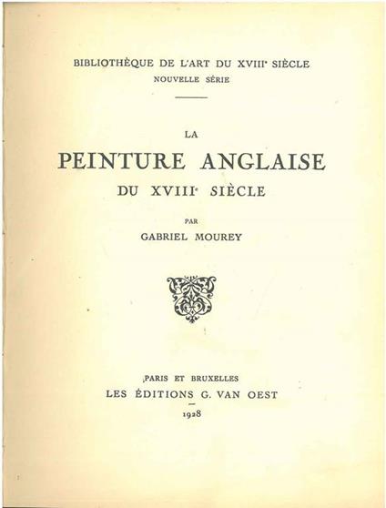 La peinture anglaise du XVII siecle - Gabriel Muorey - copertina