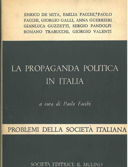 La propaganda politica in Italia (1953 e 1958) - copertina