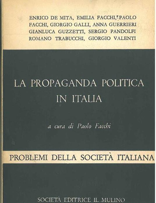 La propaganda politica in Italia (1953 e 1958) - copertina