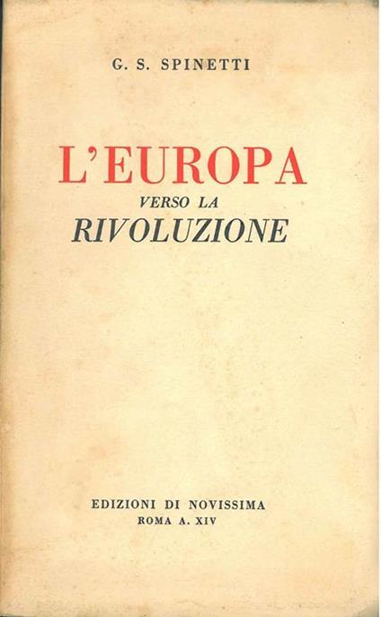 L' Europa verso la rivoluzione - G. Silvano Spinetti - copertina