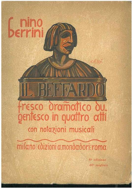Il beffardo. Fresco drammatico dugentesco in quattro atti Disegni di F.D. Crespi - Nino Berrini - copertina