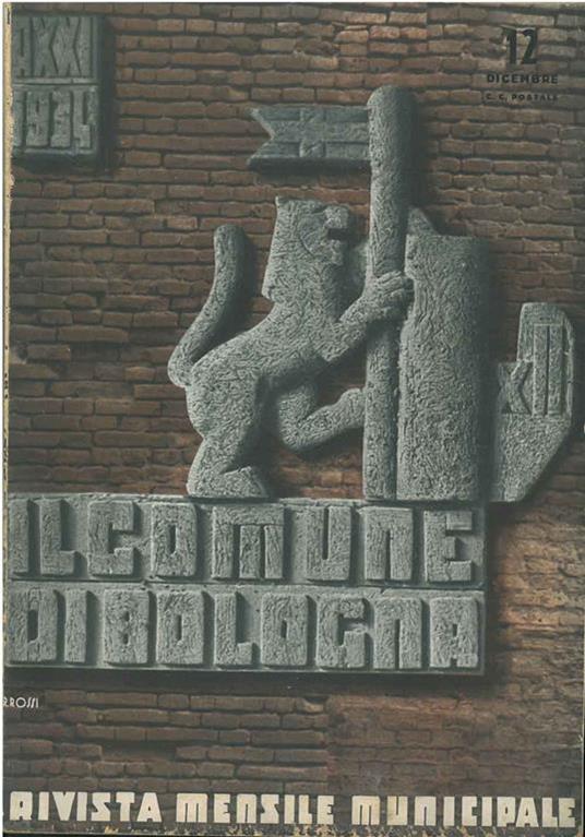 Il comune di Bologna. Rivista mensile municipale. Anno XXI N. 12, dicembre 1934 - copertina