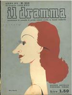 Il dramma: quindicinale di commedie di grande sucesso. 1939, n. 310 In copertina caricatura di Rina Morelli di Onorato cover with a colored caricature of Onorato