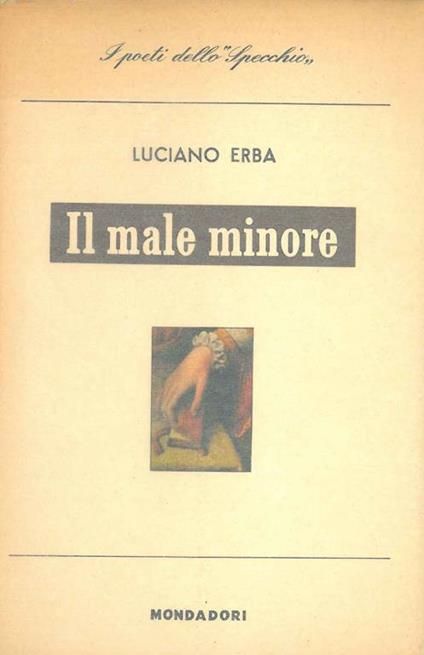 Il male minore - Luciano Erba - copertina