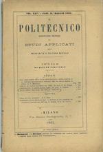 Il Politecnico: repertorio mensile di studj applicati alla prosperità e coltura sociale. Vol. xxv, fascicolo ii, maggio 1865