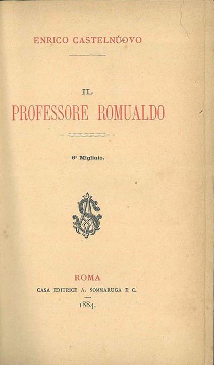 Il professor Romualdo - Enrico Castelnuovo - copertina