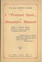 I Promessi sposi di Alessandro Manzoni studiati in relazione all'insegnamento religioso, secondo i programmi governativi