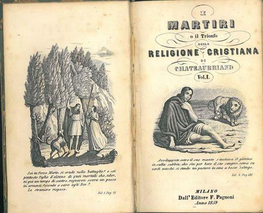 I martiri o il trionfo della religione cristiana di Chateaubriand - F.-René de Chateaubriand - copertina