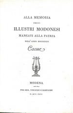 Alla memoria degli illustri modonesi mancati alla patria nell'anno 1822. Carme