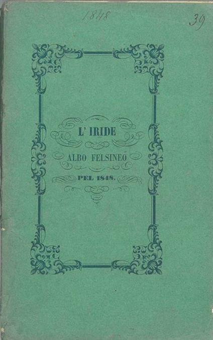 L' Iride. Albo felsineo per l'anno 1848 - copertina