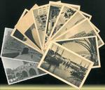 9 cartoline di Rodi in bianco e nero più una panoramica del porto, Forgenina, (56x9 cm), del 1930 e 2 fotografie datate 1931