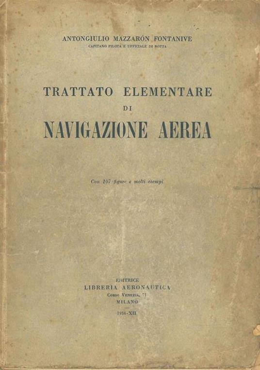 Trattato elementare di navigazione aerea - copertina