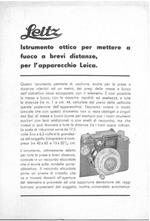 Istrumento ottico per mettere a fuoco a brevi distanze per l'apparecchio Leica