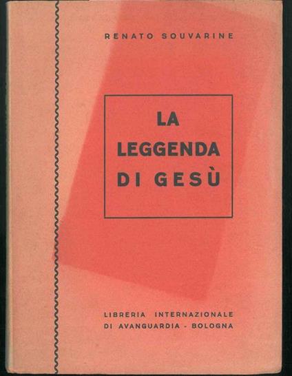 La Leggenda di Gesù - Renato Souvarine - copertina