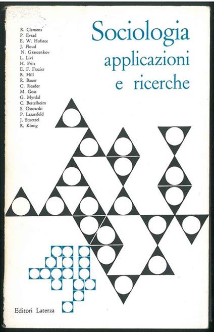 Atti del IV Congresso mondiale di sociologia. Sociologia: applicazioni e ricerche - R. Clemens - copertina
