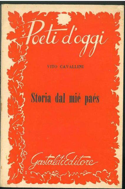 Storia dal mié paés - Vito Cavallini - copertina